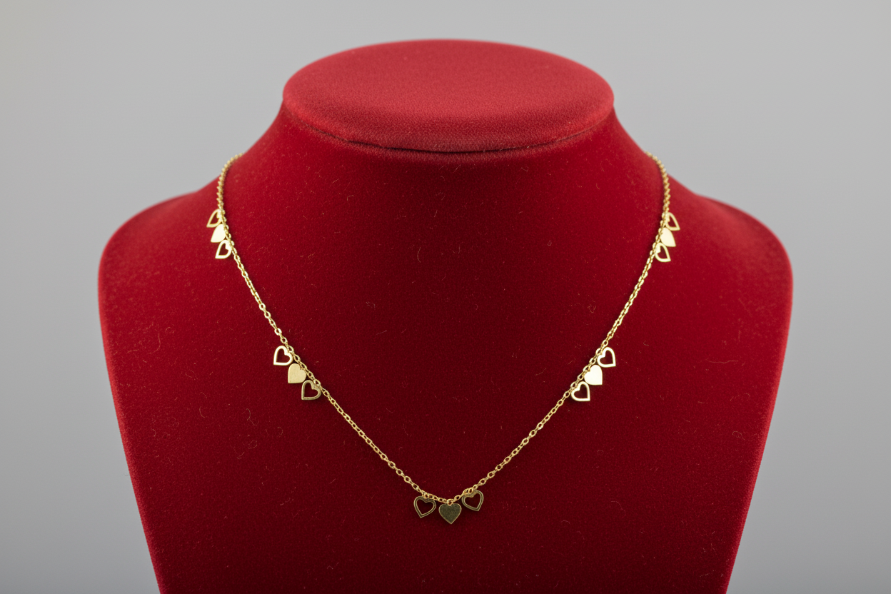 Real 10k gold heart 18” heart necklaces