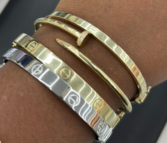 10k gold hollow designer bracelets