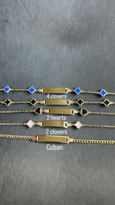 5” kids & 7” adults ID bracelets (email name to info@meekthajeweler.com)