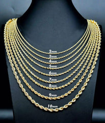10k gold Hollow & Solid Rope Chains