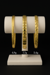 Real 10k semi solid gold bangles