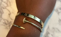 10k gold hollow designer bracelets