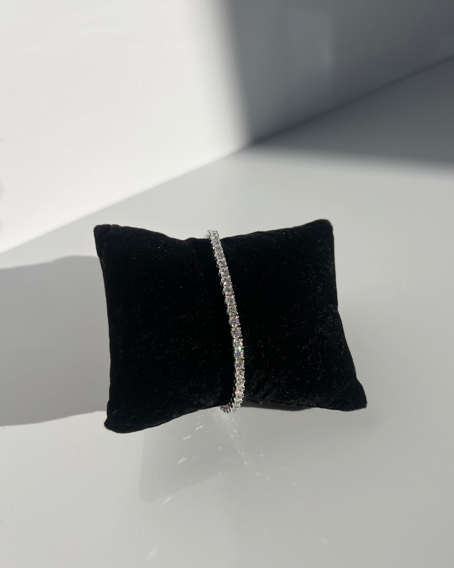 Silver & Moissanite Tennis bracelets.