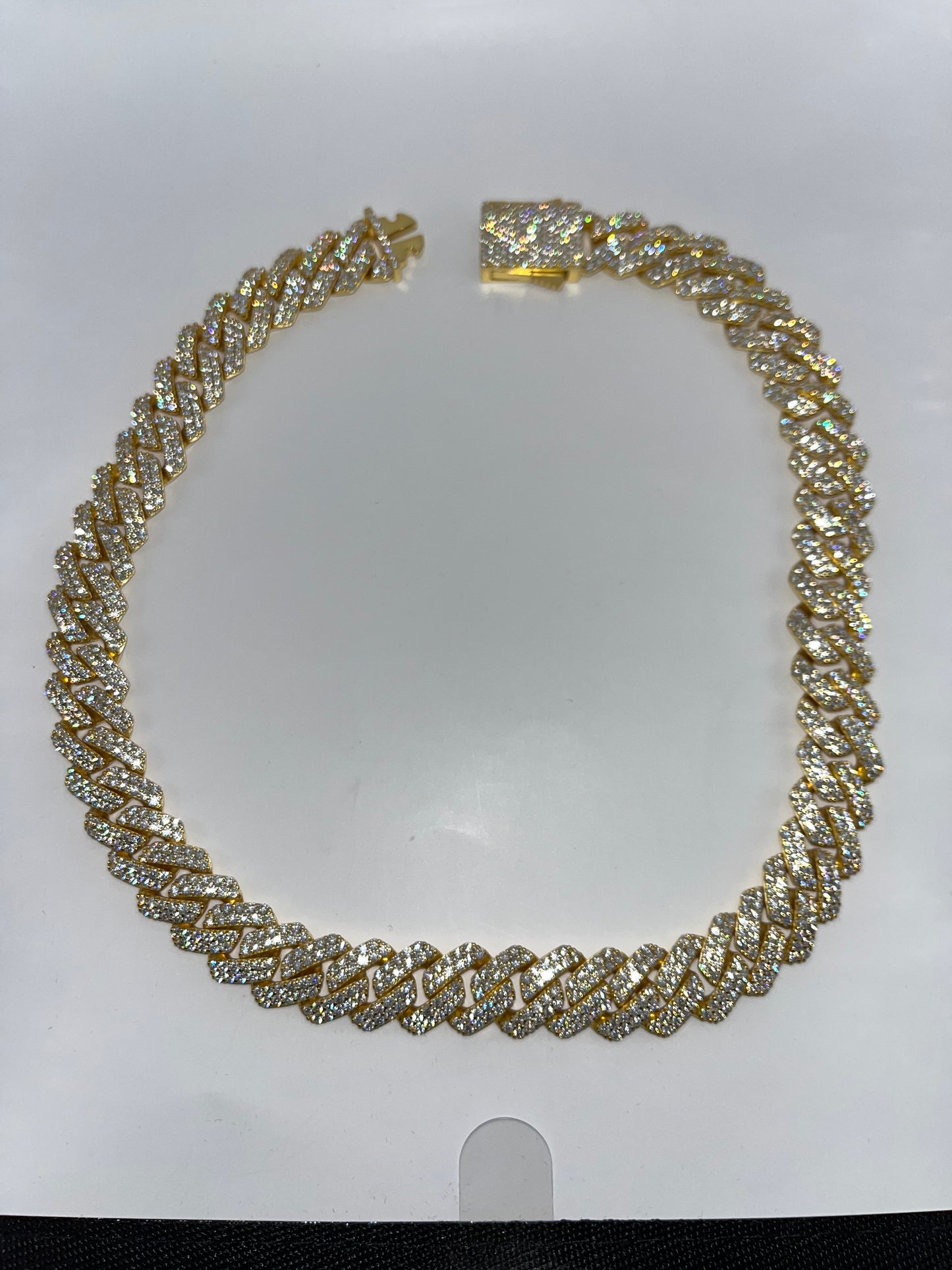 14mm cuban link necklace gra & tester certified