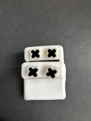 Silver & Moissanite clovers