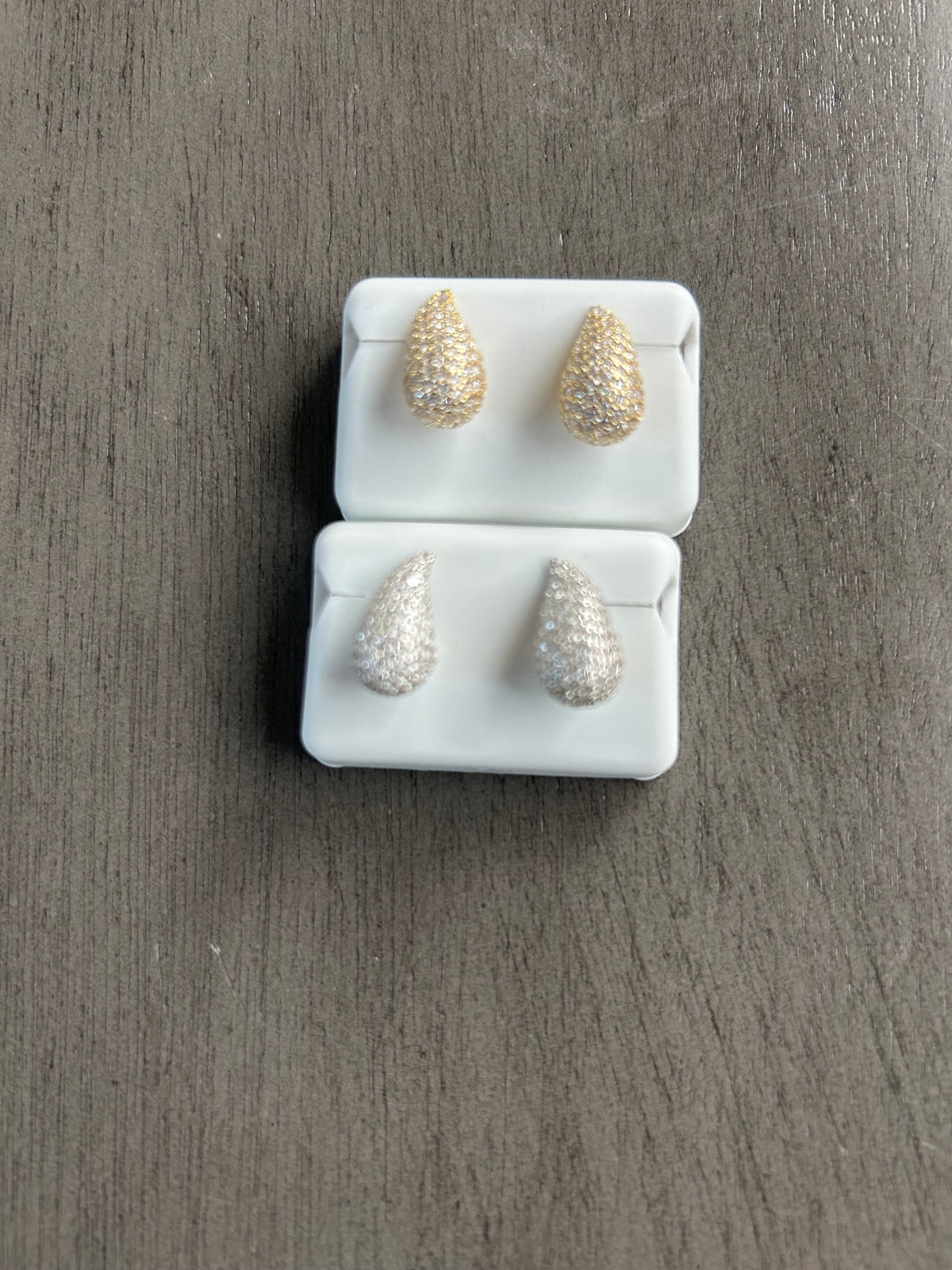 Silver & Moissanite screw backs