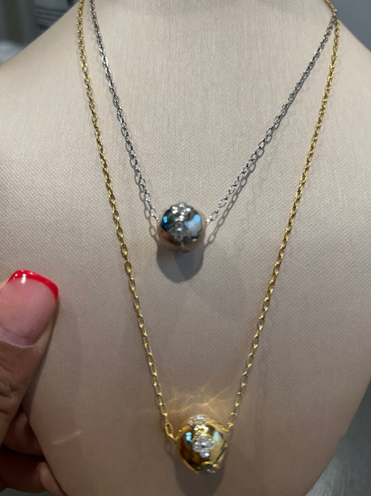 20” clover necklace with lab grown diamonds