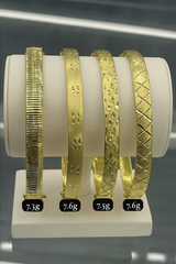 Real 10k semi solid gold bangles