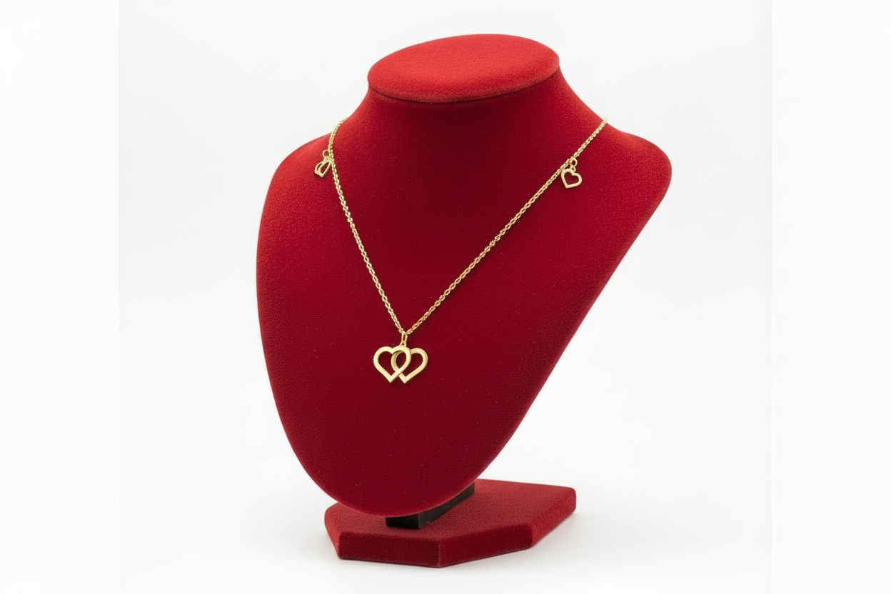Real 10k gold heart 18” heart necklaces
