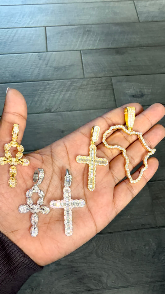 Silver & Moissanite pendants