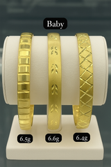 Real 10k semi solid gold bangles