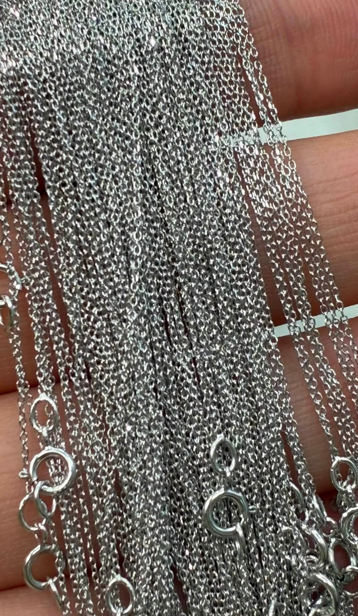 14k gold 0.8mm cable chain