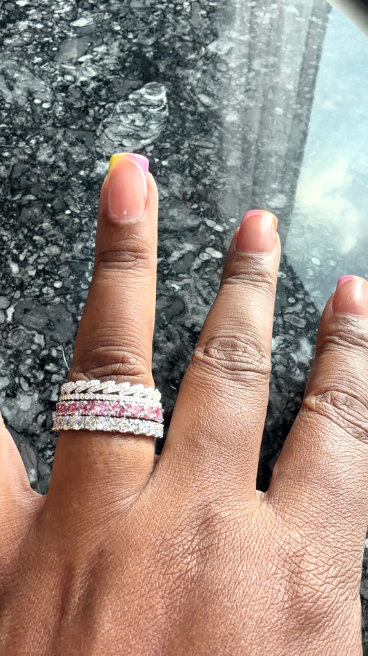 Silver & Moissanite Everyday bands