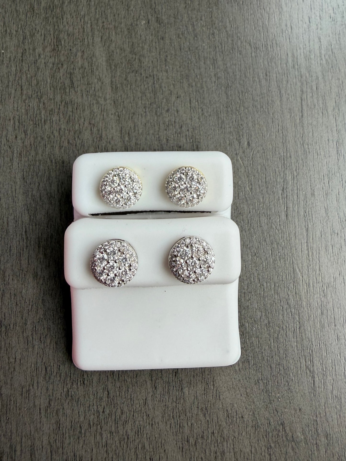 1.11 Silver & Moissanite Round Clusters