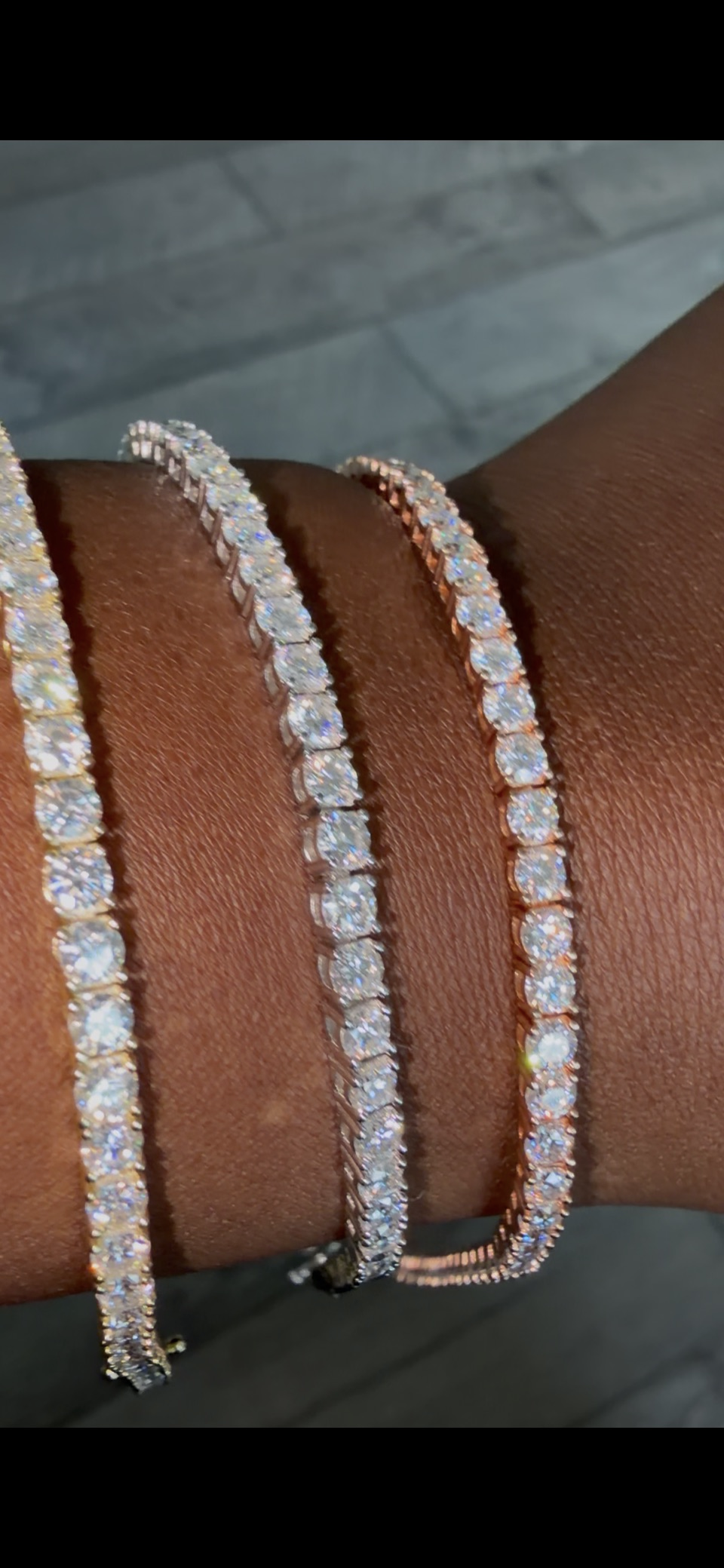 Silver & Moissanite tennis necklace & bracelet sets