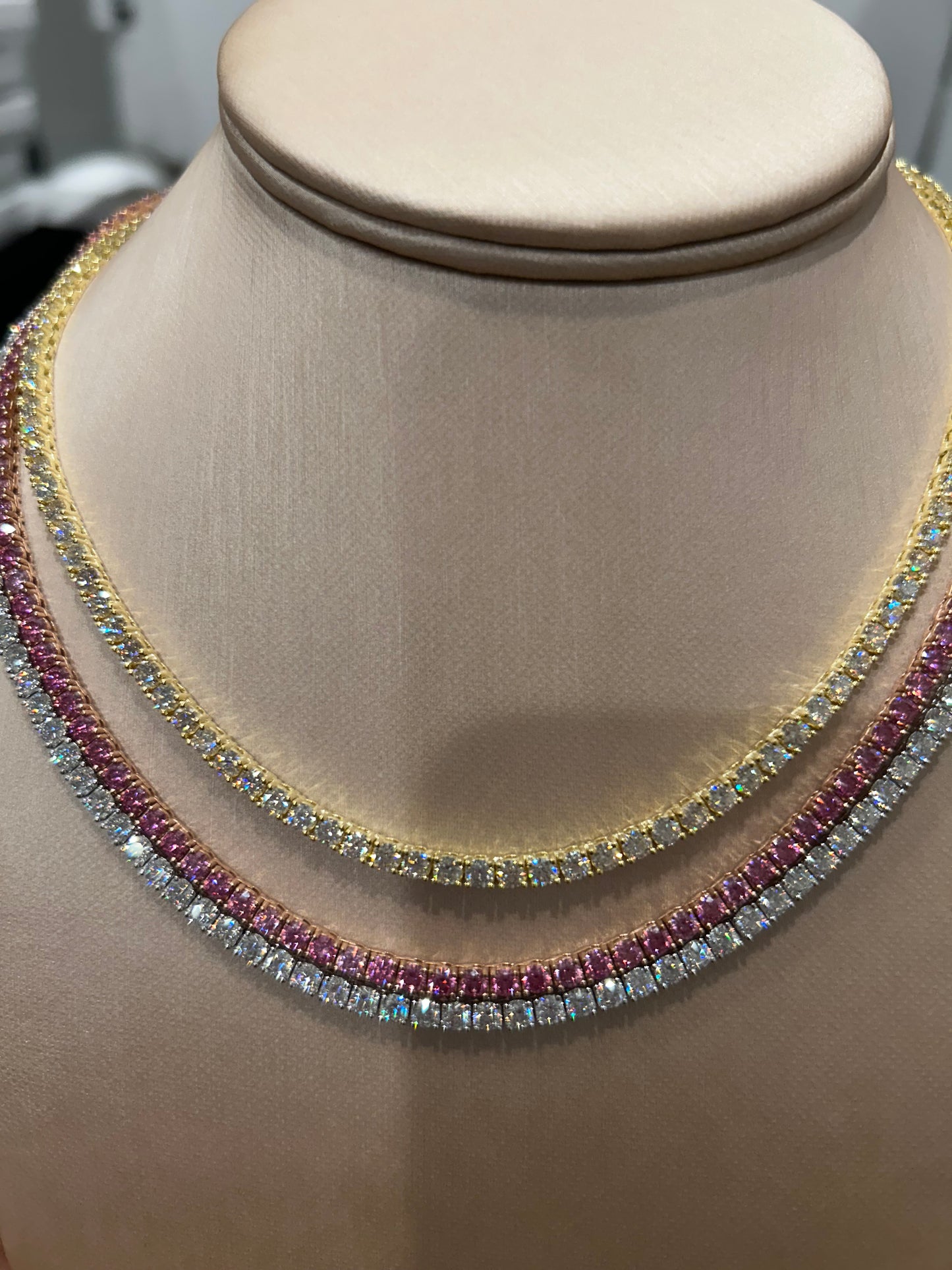 Tennis Necklace GRA & tester Certified