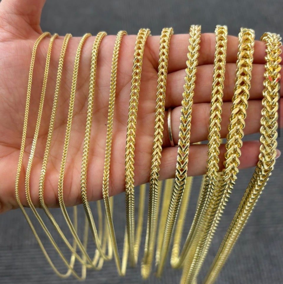 Real 14k gold Franco chains